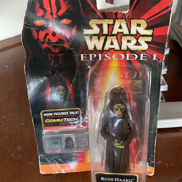 Star Wars Episode I Rune Haako Action Figure w/ CommTech Chip 1999 - Picture 1 of 4